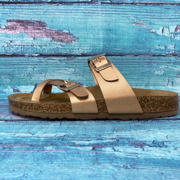 UNIONBAY Women's Melody Flat Sandal Rose Gold SZ 6 - Picture 9 of 9